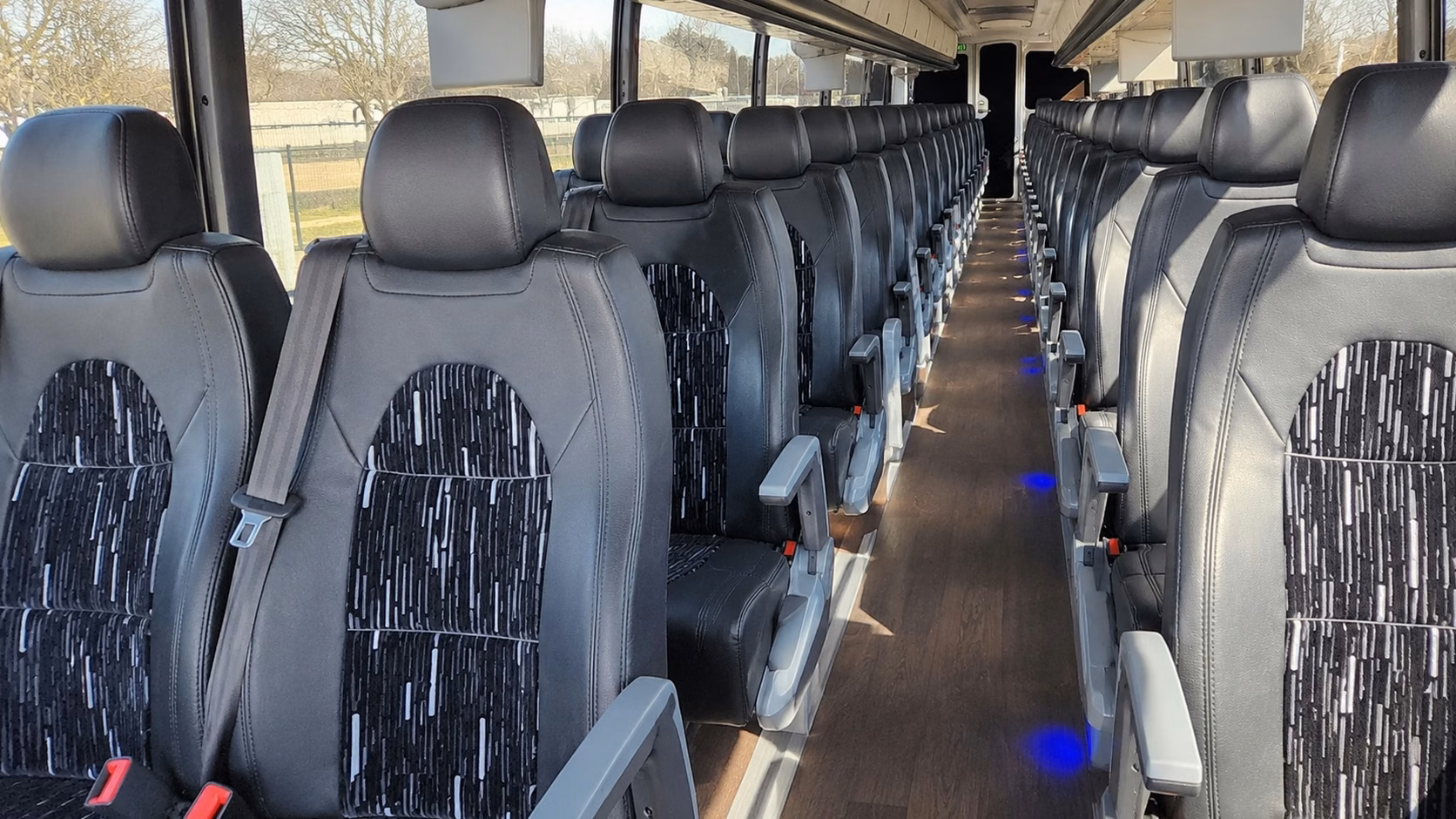 stockton charter bus interior